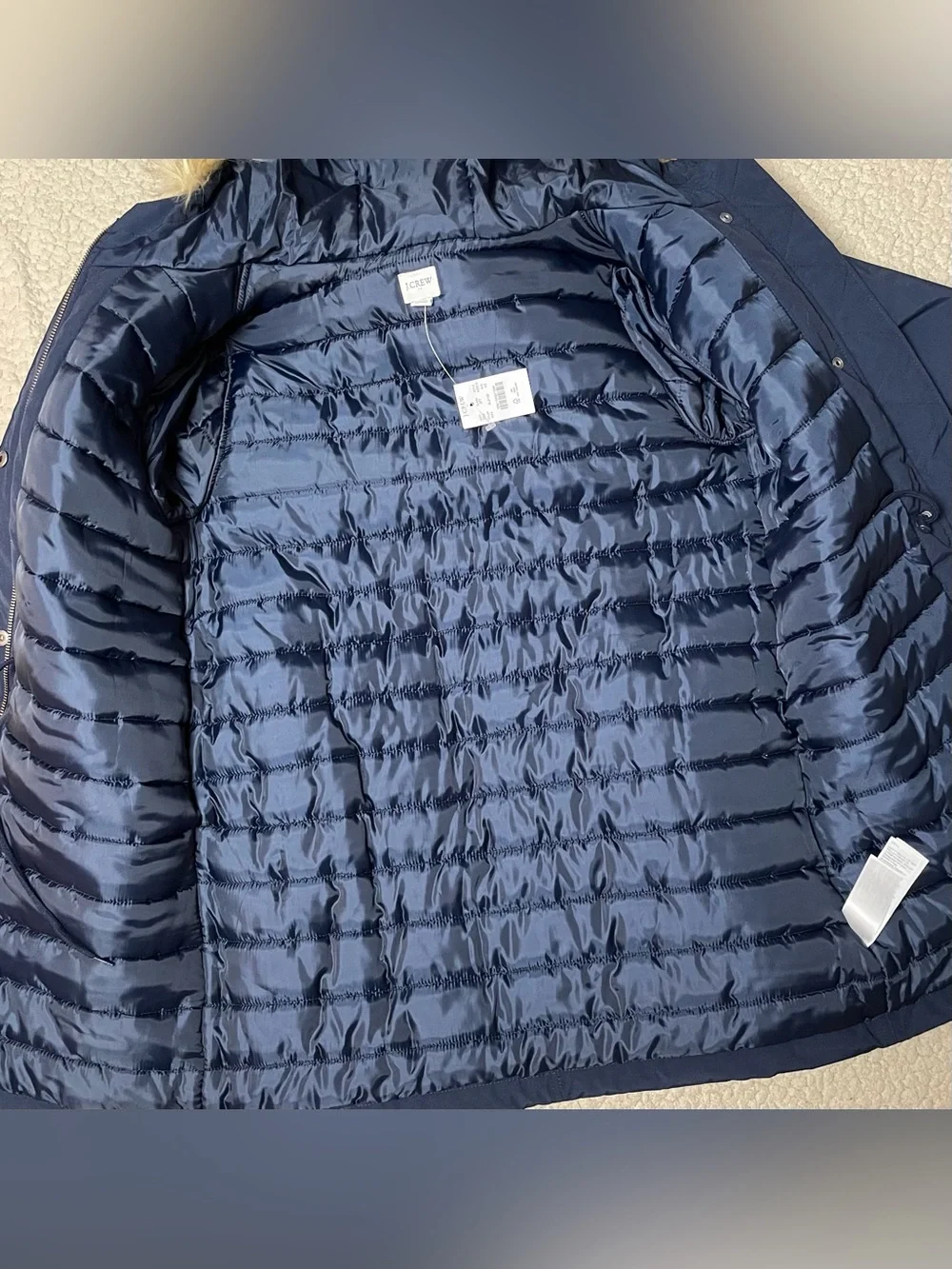 J. Crew Faux Fur Trimmed Winter Parka Insulated Jacket